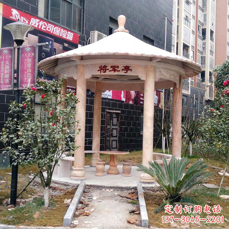 太原精美大理石凉亭雕塑