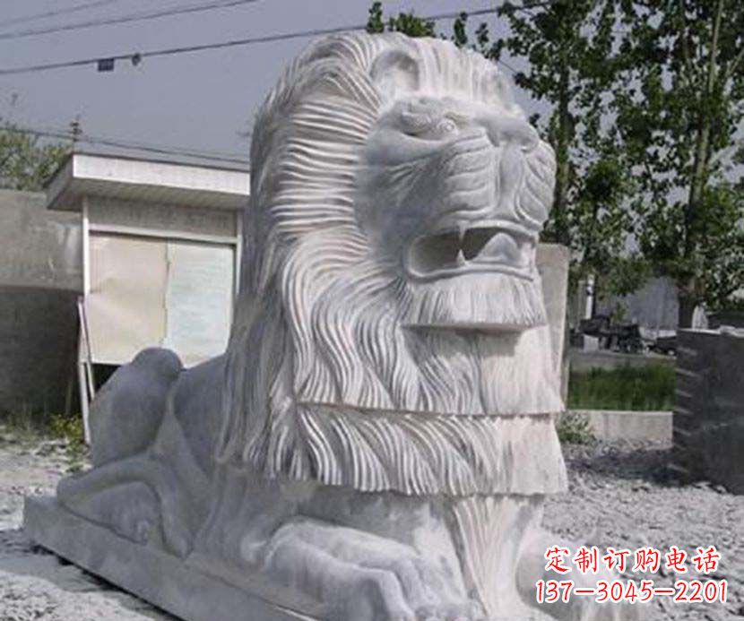 太原大理石西洋狮子石雕塑