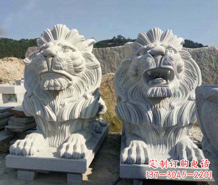 太原大理石西洋欧式石狮子雕塑