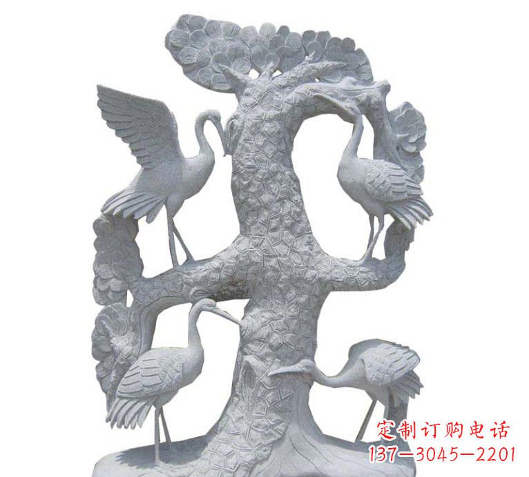 太原精美大理石松树雕塑