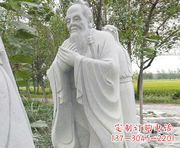 太原大理石雕刻孔子精美石雕