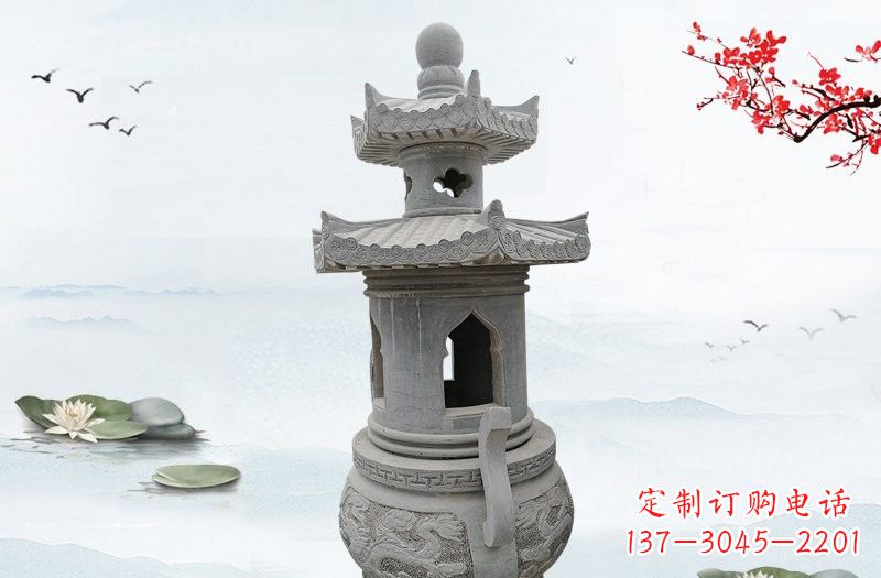 太原精美工艺石香炉雕塑
