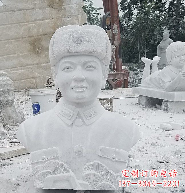 太原大理石校园雷锋头像雕塑