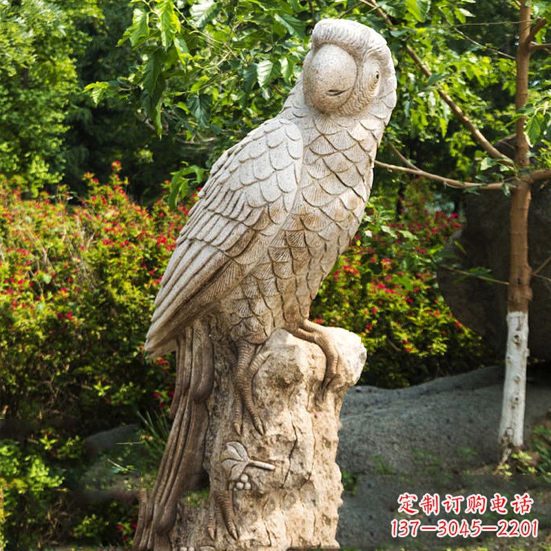 太原大理石鹦鹉雕塑,完美点缀生活空间