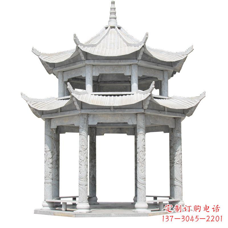 太原大理石古建凉亭雕塑