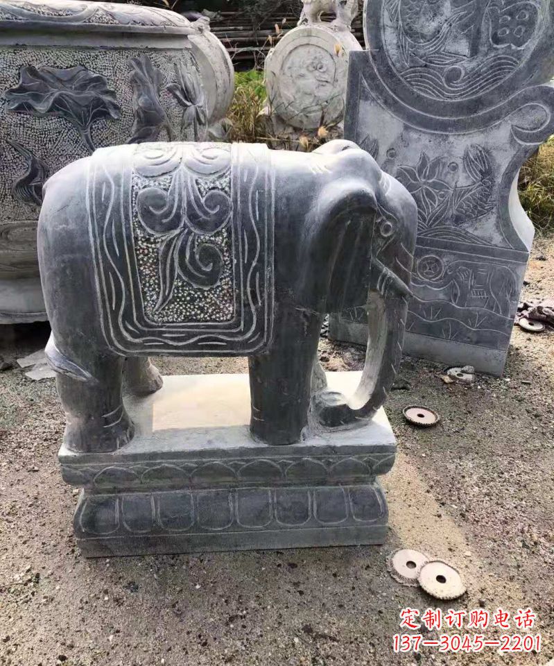 太原大理石大象雕塑