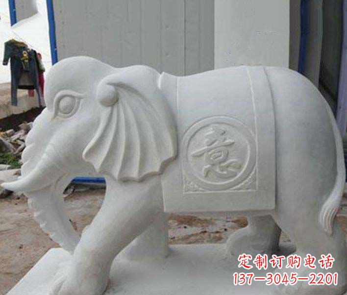 太原传承财富祝福,大理石招财大象雕塑