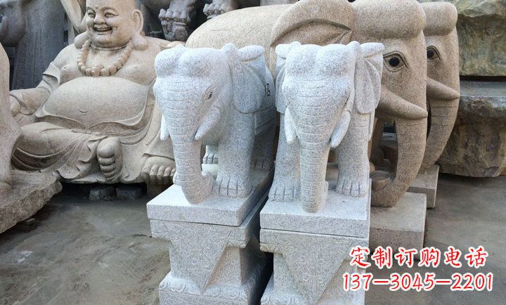 太原大理石大象雕塑 招财进宝