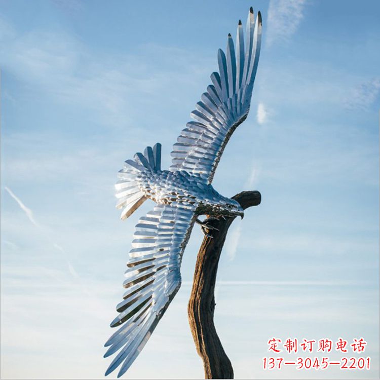 太原大鹏展翅老鹰不锈钢雕塑