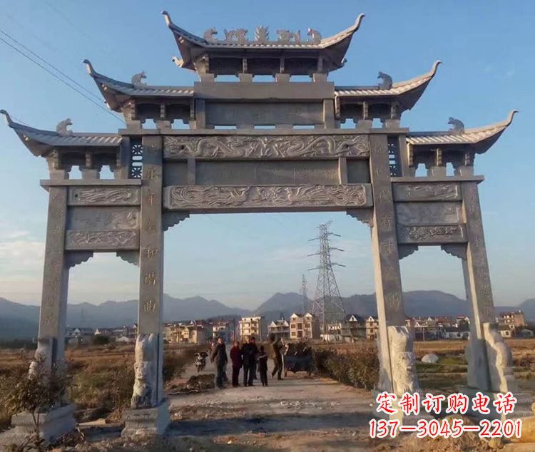 太原大石牌坊雕塑—中领雕塑定制专业