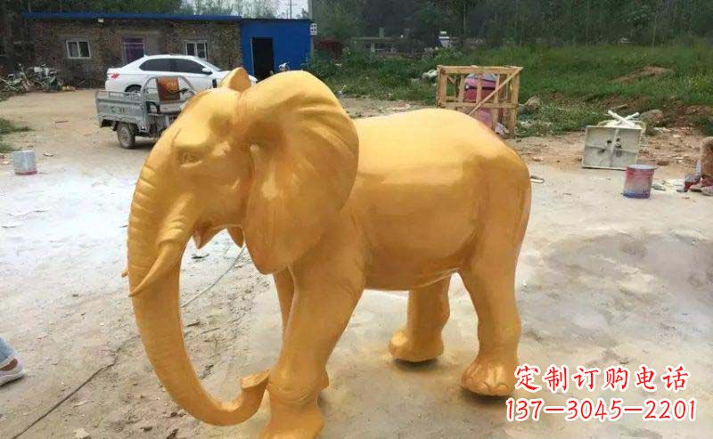 太原大象玻璃钢仿铜动物雕塑