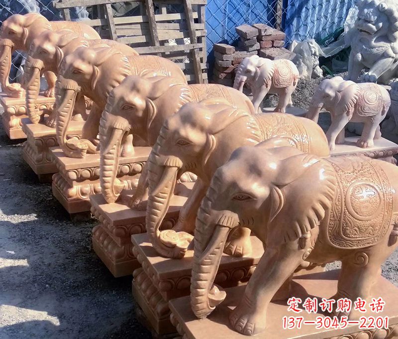 太原大象喷水石雕