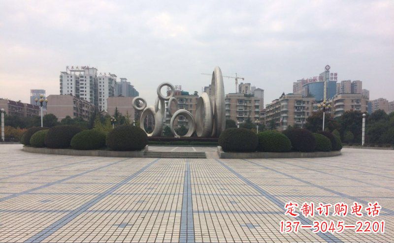 太原大小圆环广场不锈钢雕塑