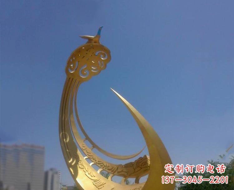 太原不锈钢创意凤凰雕塑