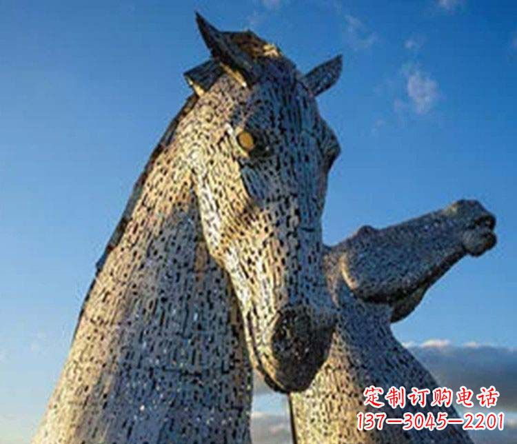 太原大型不锈钢抽象马雕塑