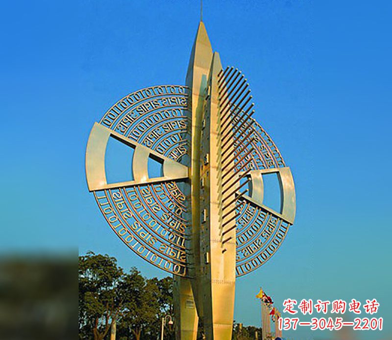 太原大型不锈钢风车雕塑