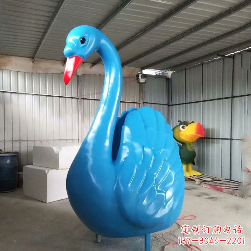 太原大型彩绘天鹅雕塑