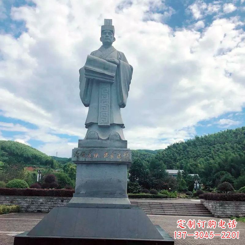 太原大型蔡伦石雕像-景区广场历史文化名人雕塑