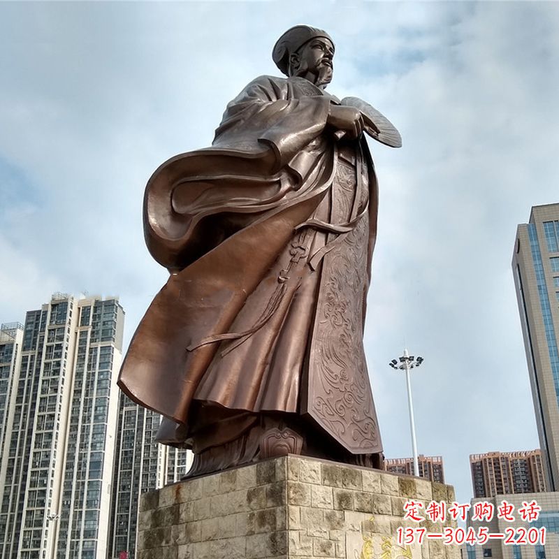 太原珍贵的雕塑艺术--诸葛亮卧龙先生