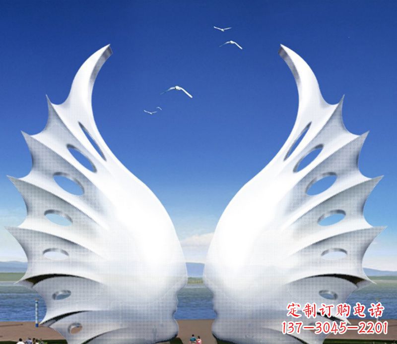太原不锈钢翅膀雕塑