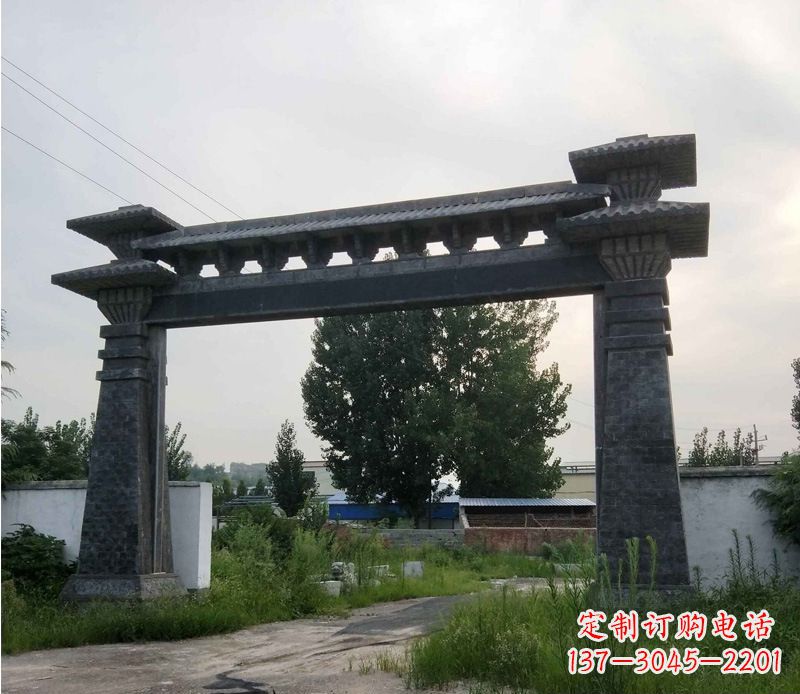 太原大型单门仿古牌坊石雕