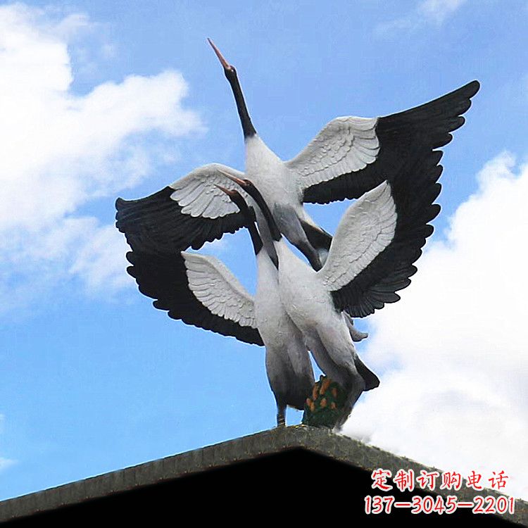 太原仙鹤玻璃钢景观动物雕塑