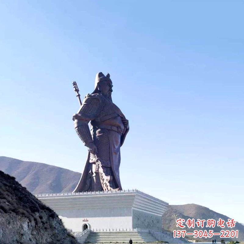 太原大型关公铸铜雕塑-景区景点大型历史名人三国名将关羽雕像