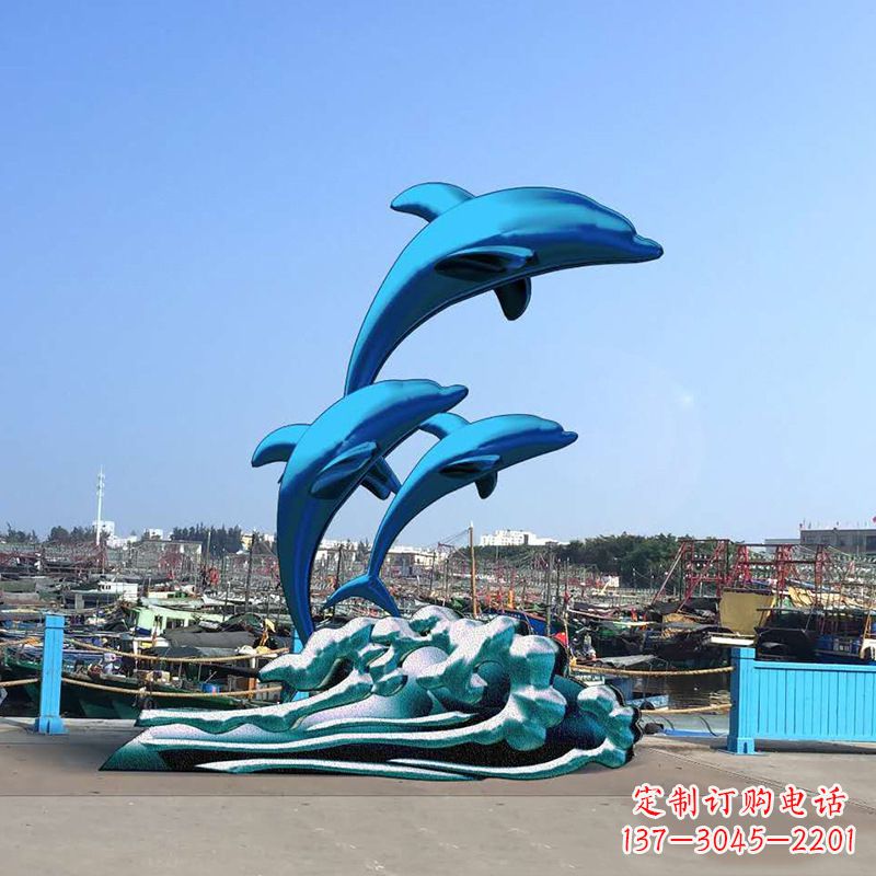 太原精美玻璃钢海豚雕塑