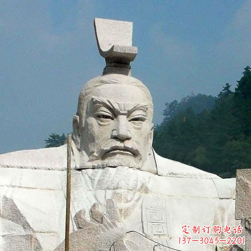 太原大型汉武帝刘彻石雕头像