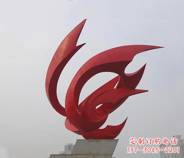 太原大型不锈钢凤凰雕塑