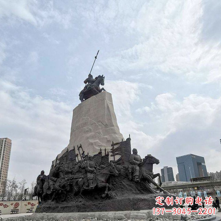 太原精美西汉名将石雕像——荣耀霍去病