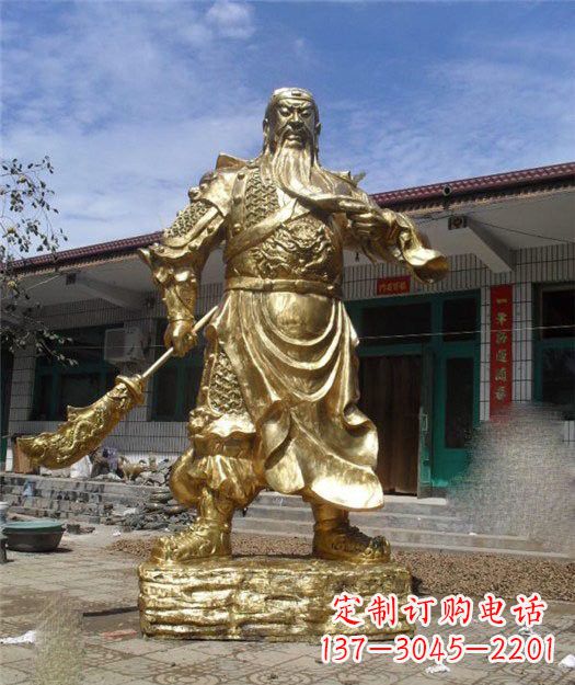 太原大型立式关公铜雕