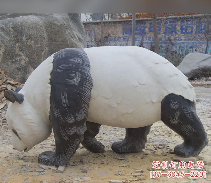 太原特色熊猫石雕定制