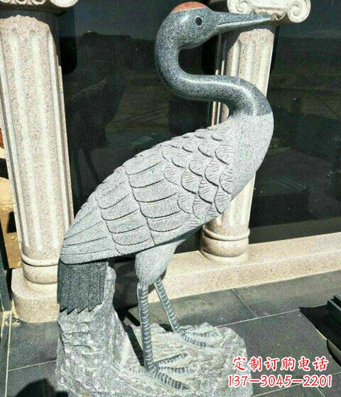 太原传统工艺精雕丹顶鹤雕塑
