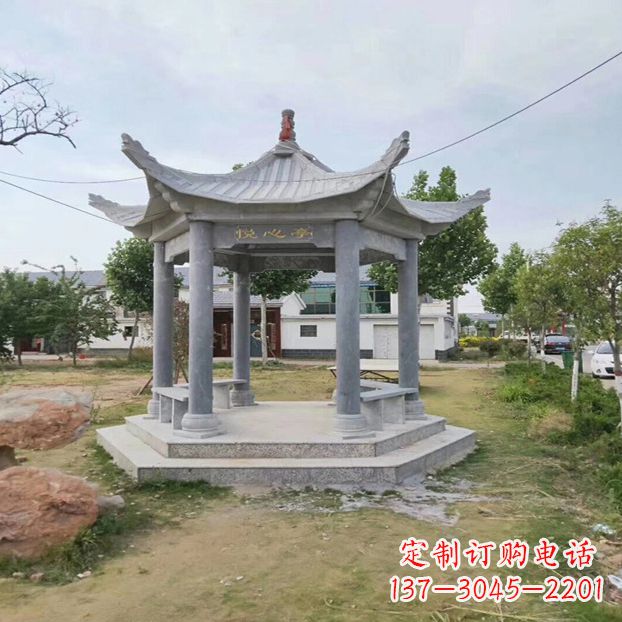 太原中领雕塑 | 六角石凉亭公园雕塑