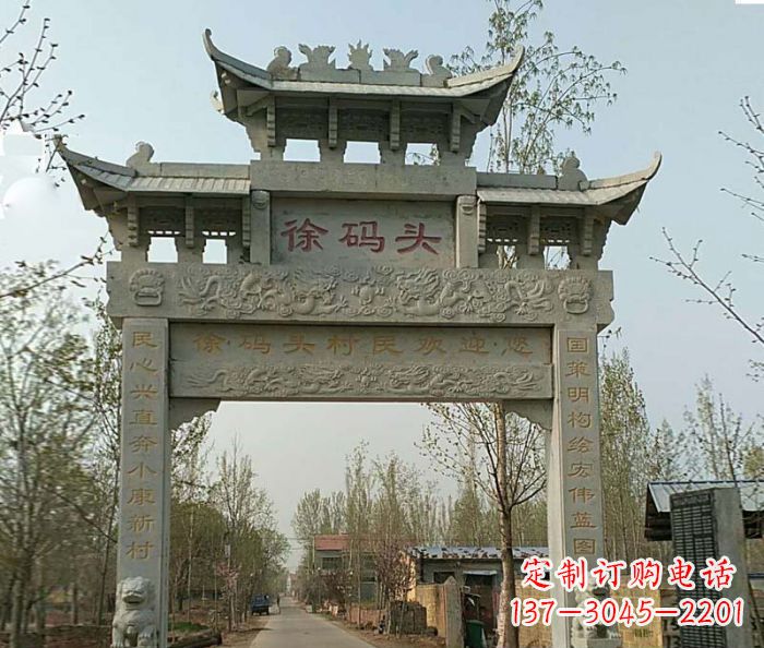 太原精美纯手工大理石牌坊雕塑