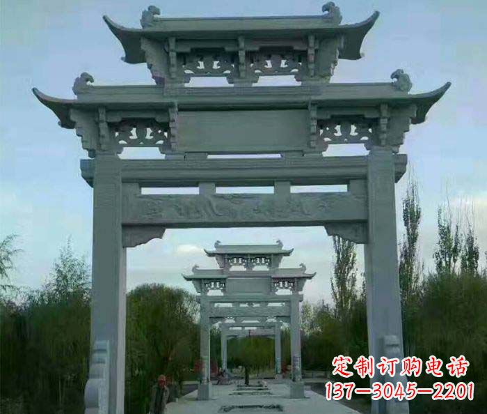 太原牌坊雕塑精美大理石雕塑艺术