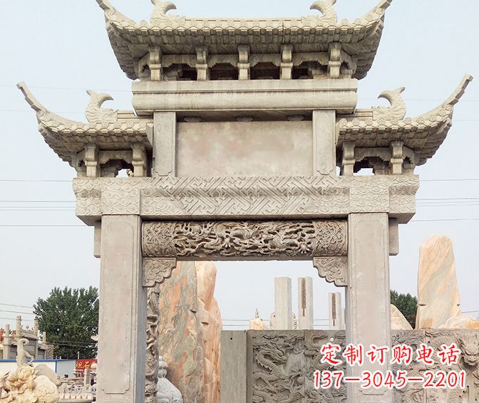 太原特色大理石牌坊石雕