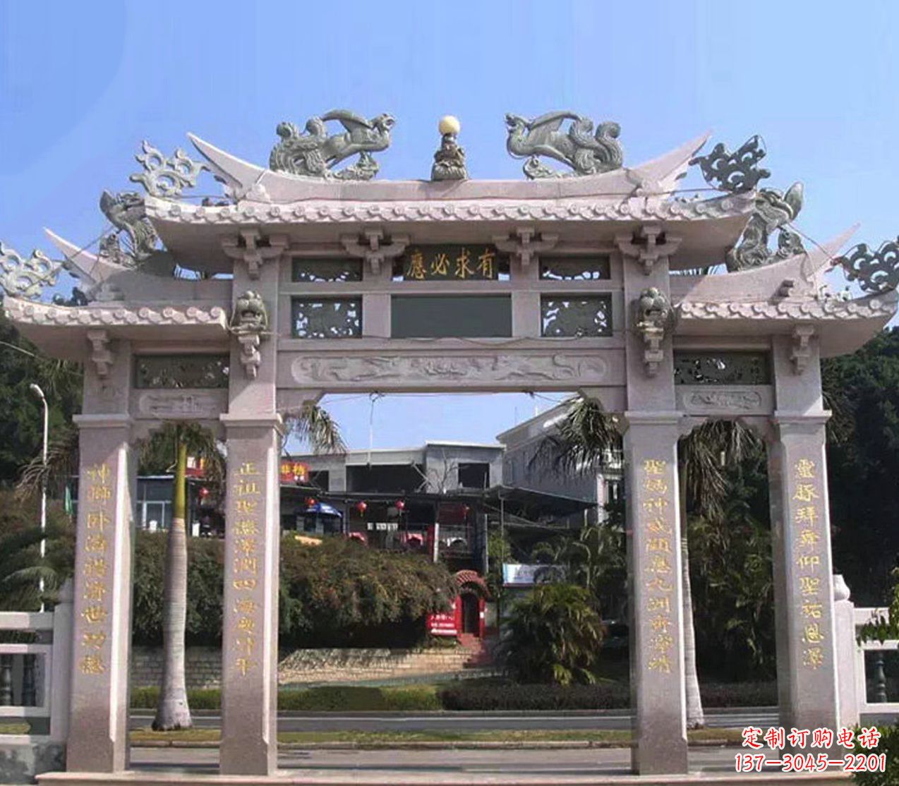 太原精美石雕牌坊雕塑——传承文化的艺术精品