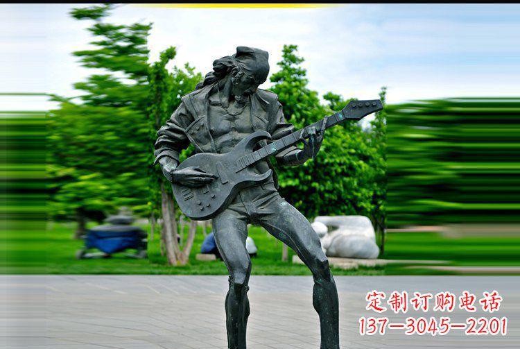 太原铜雕吉他景观雕塑