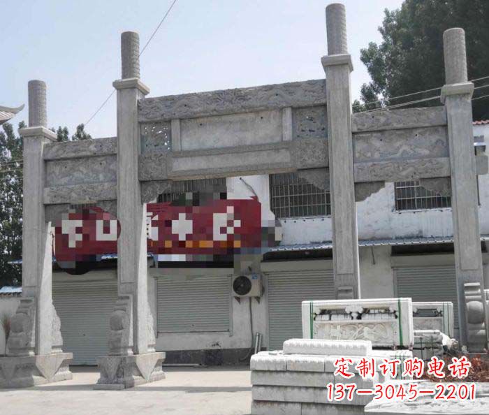 太原领雕塑 | 专业定制道路大理石牌坊雕塑
