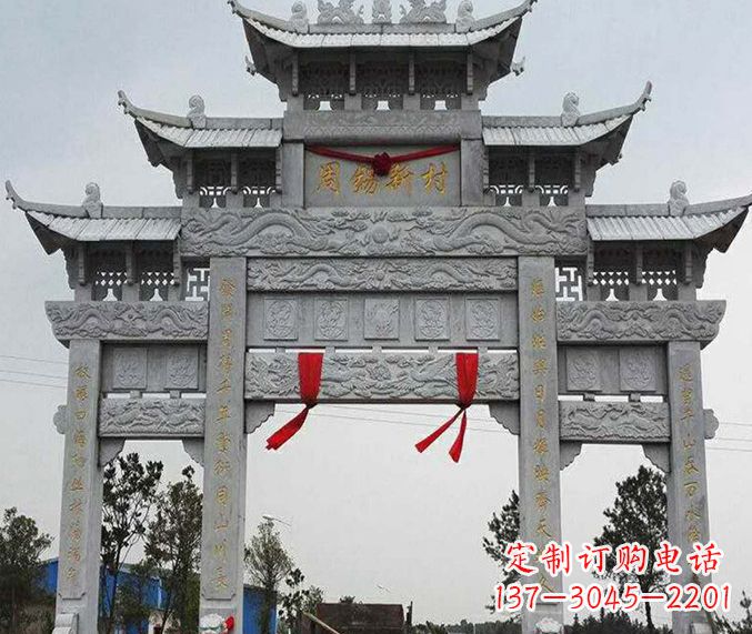 太原精美石雕牌坊雕塑
