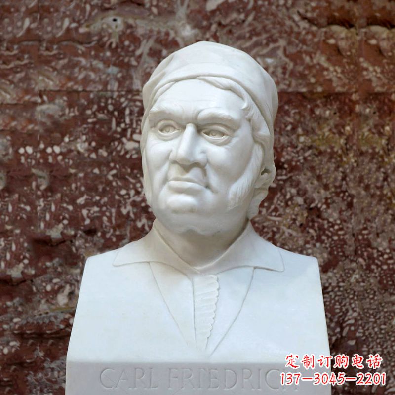 太原德国著名数学家高斯汉白玉石雕塑