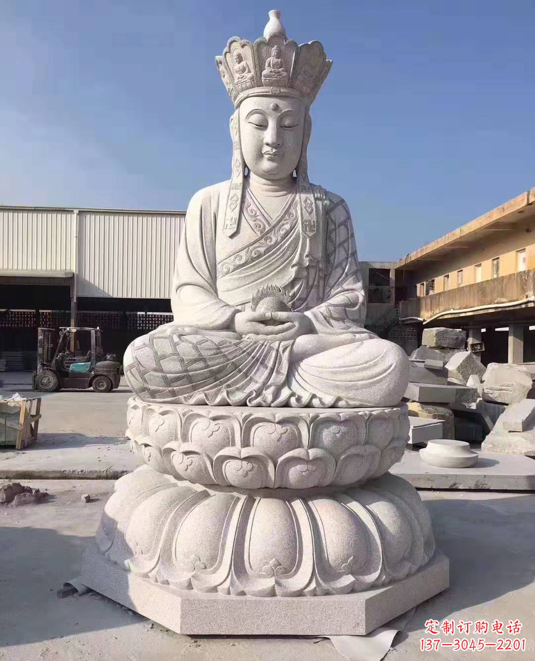 太原精美雕塑——地藏王石雕佛像摆件