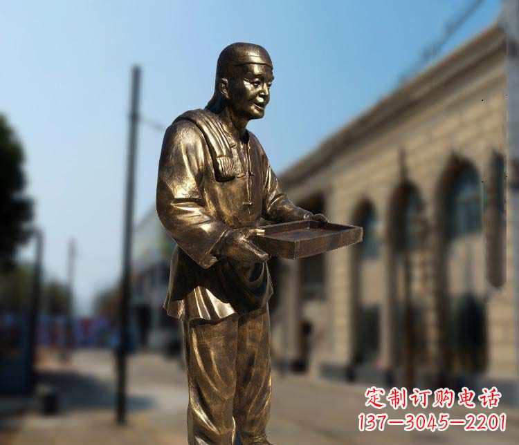 太原店小二人物铜雕1