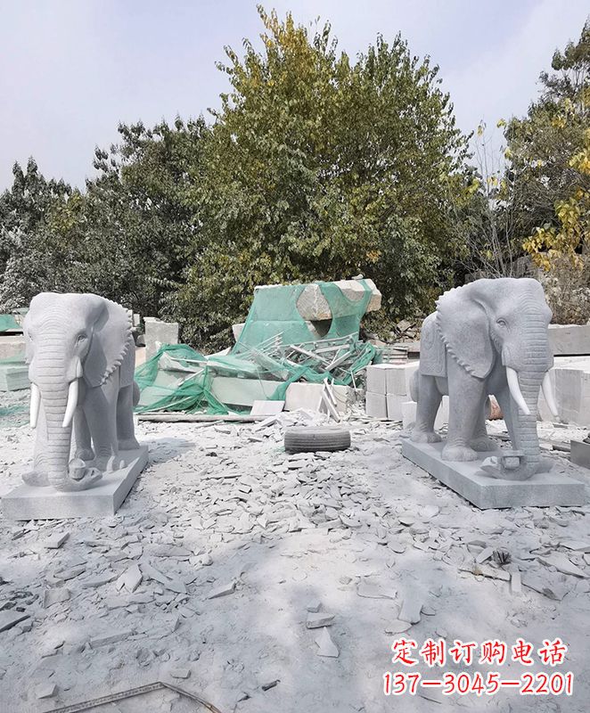 太原优雅精美大象石雕