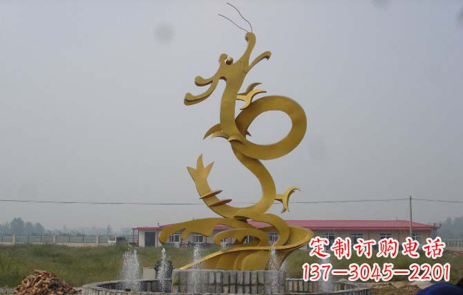 太原不锈钢龙雕塑,激发热血活力
