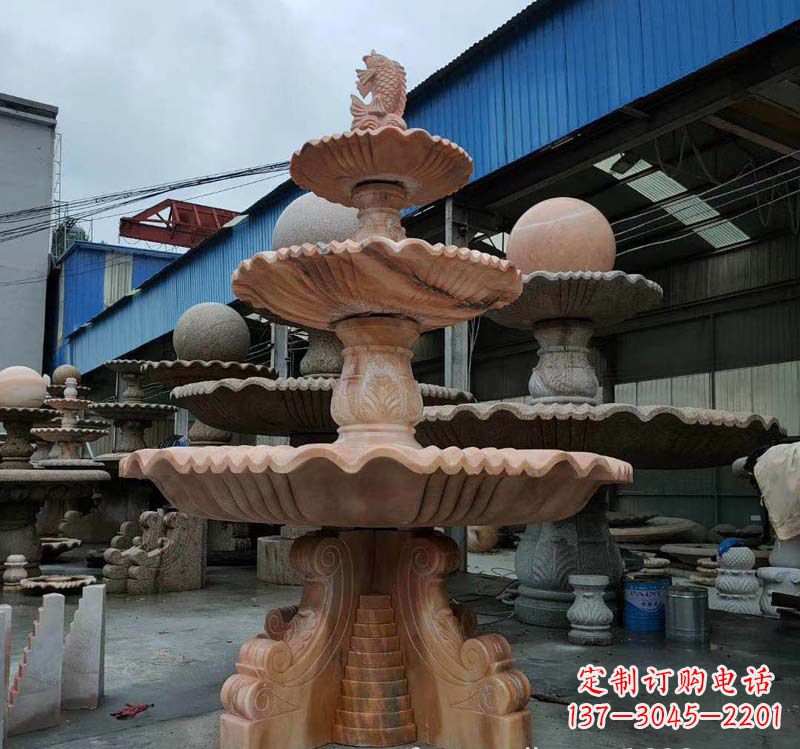 太原高品质跌水钵石喷泉雕塑