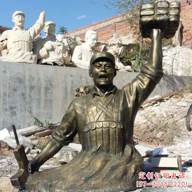 太原董存瑞仿铜头像雕塑