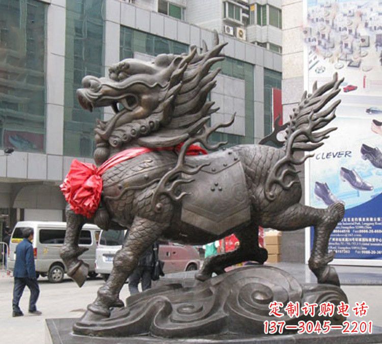 太原铜雕大型麒麟雕塑